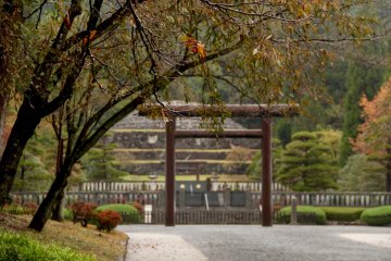 <p>In the background, the mausoleum of Emperor Showa, called Musashino no Misasagi</p>