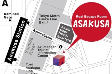 Map of Real Escape Room Asakusa.