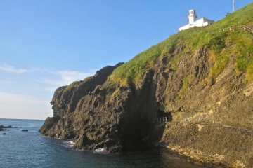 Cape Kakuda Lighthouse from the cliffs