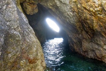 The cave under the rock formation. The water was so clear that I had to go for a swim