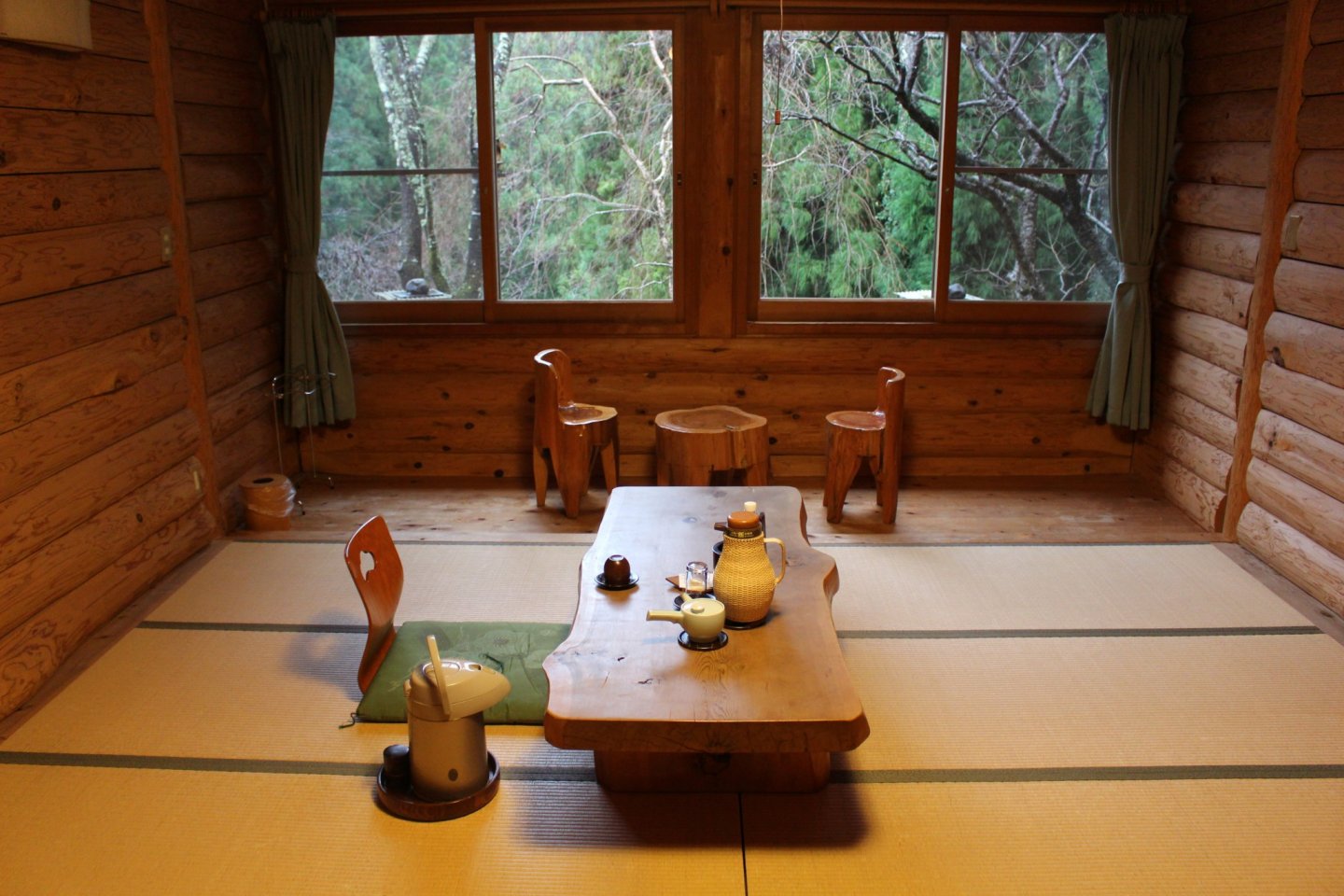 A room in the Ryokan Kato's Log House section