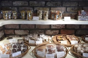 <p>Goodies for sale in The Cake Factory</p>

