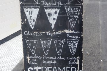 <p>A chalkboard menu of what is available</p>
