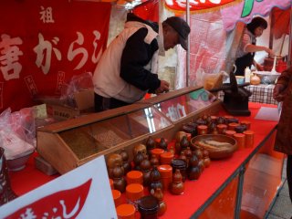 There are other stalls selling things such as spices.
