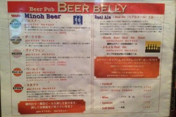 Beer Belly's Menu