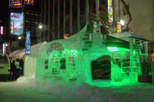 An ice bar in Susukino