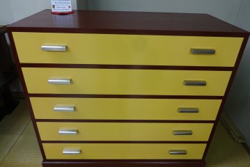 A modern chest of drawers