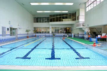 실내 수영장은 일년내내 호텔에서 인기있는 활동이다.