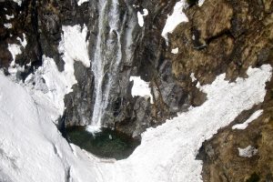 A waterfall from the ropeway