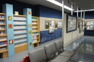 One of the many library reading areas.