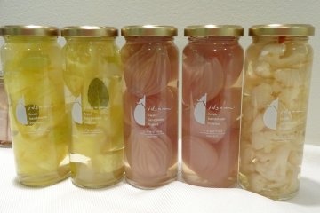 Locally grown vegetables, pickled the Izumisano way