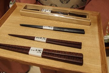 Hand-crafted chopsticks, the large ones at the front are used by sumo wrestlers.