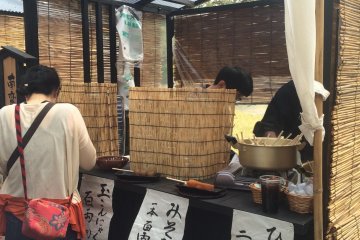 One of the many food stalls