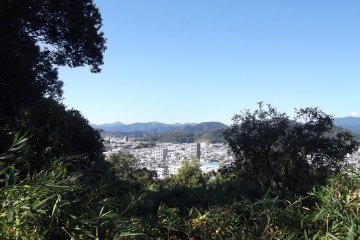 Shizuoka City, surrounded by forested hills