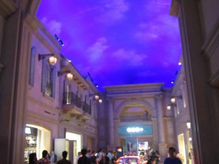 One of the hallways of stores in the mall