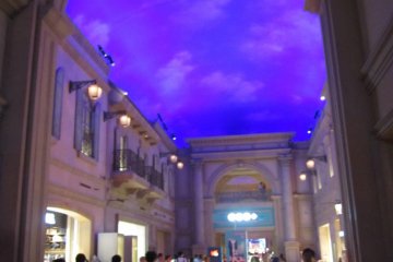<p>One of the hallways of stores in the mall</p>