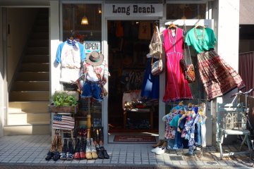 Shops display clothes with strong 80s American and bohemian influences