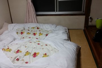 Double room with comfy futon mattresses