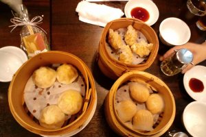 A huge variety of steamed dumplings to choose from