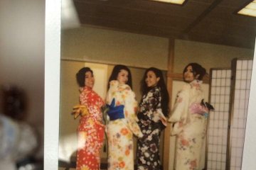 Kimono experience with new friends