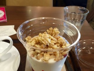 My fru-gra (fruit granola) yogurt