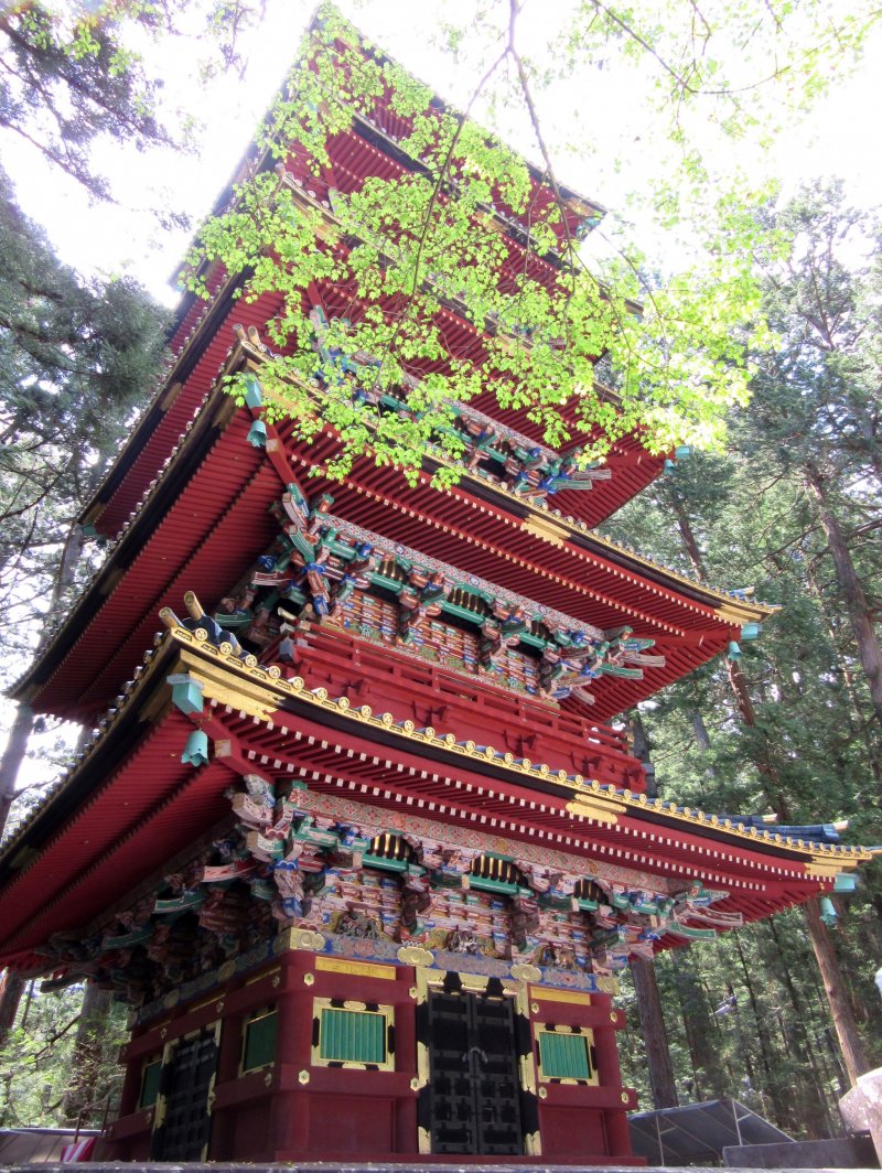 Bright pagoda greets you at the very entrance