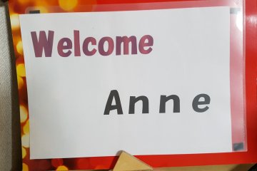 My Tokyo host family's welcome sign