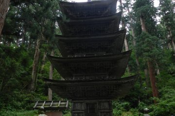 Japanese national treasure Goju-to at Mount. Haguro