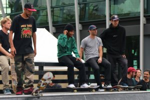 The Adidas Pro Skateboarders team