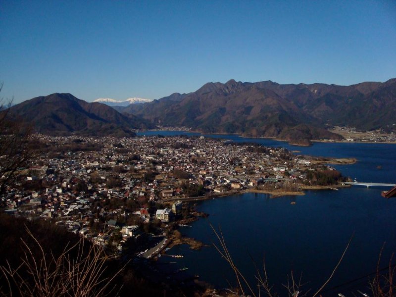 Lake Kawaguchiko seen from Mount Shimo