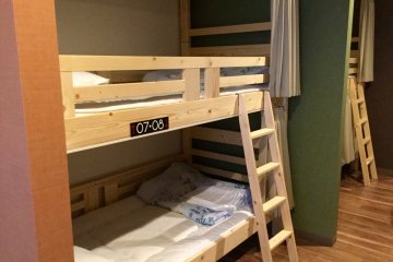 Bunk beds in the dormitory