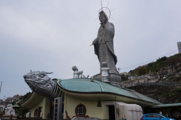 The Goddess of Kannon towering over the area