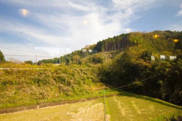 가고시마로 가는 길의 아름다운 시골 풍경