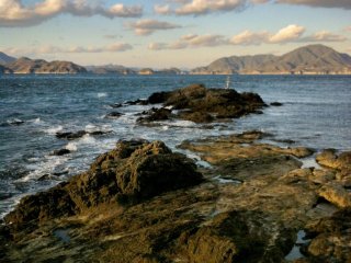 The most northern point of Ehime on Shikoku itself