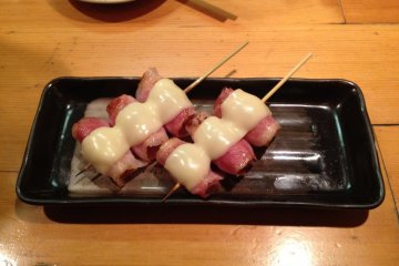 <p>Speciality: pork with Japanese sour plum, bacon and cheese</p>