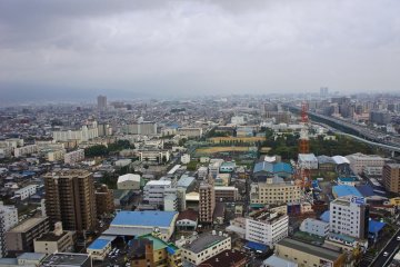 View towards Mount Ikoma; however, on a cloudy day like this, you can hardly see it