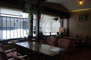 Inside of Orizuru restaurant in Kaminoyama