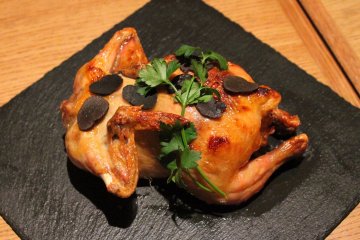 Grilled Young Chicken with Truffle Rice