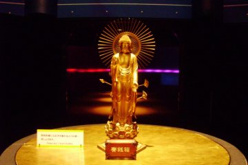 Gold Buddha on the first floor: Infinite Light and Infinite Life