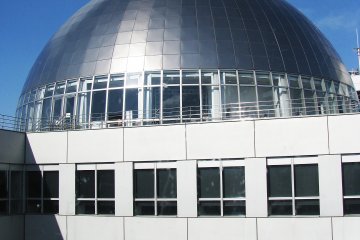 The sphere has an observation deck on all sides
