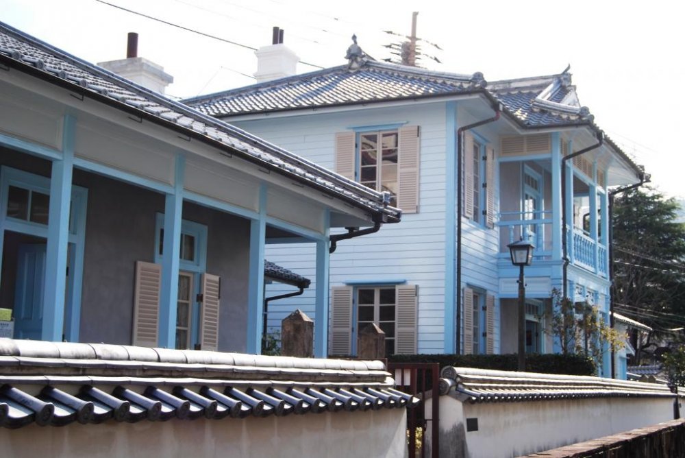 Western-style houses in Higashiyamate district of Nagasaki City
