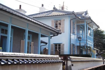 Western-style houses in Higashiyamate district of Nagasaki City