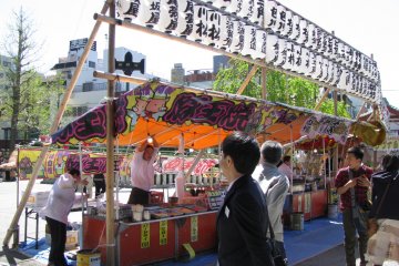 Windy day at the Asakusa festival