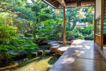 The garden of Nomura Samurai House, in the Nagamachi district.