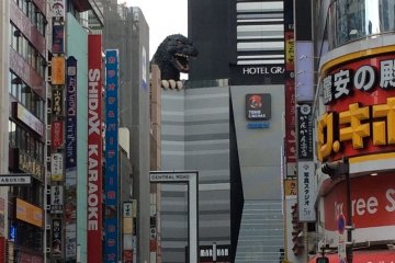 Detalle de la cabeza de Godzilla