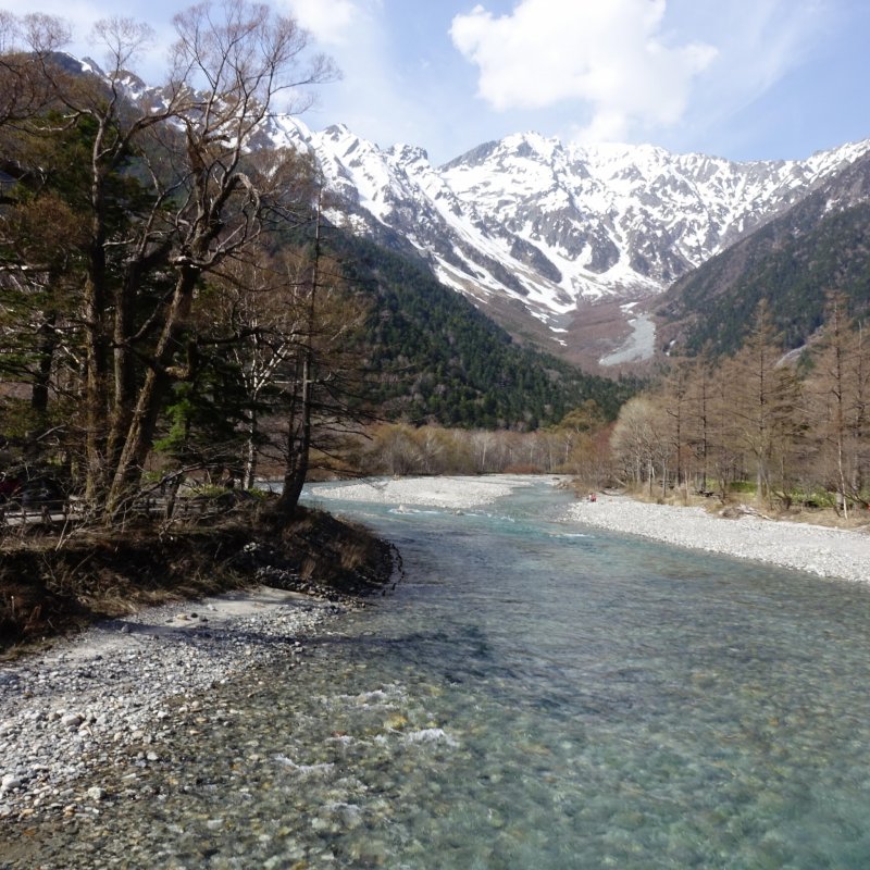 Asuza-gawa flowing from Hida Mountains