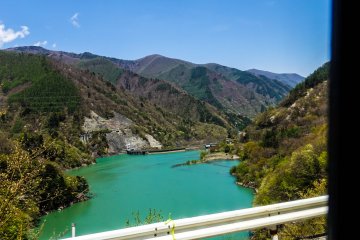 Emerald waters of the Kurobe Dam