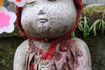 Each of the jizo is unique in its own way