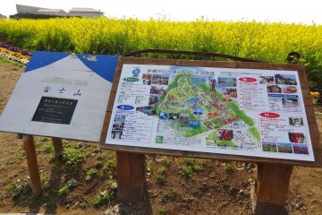 Le Soleil, park map with the seasonal flowers in bloom