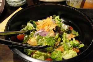 Warokuya's generous salad